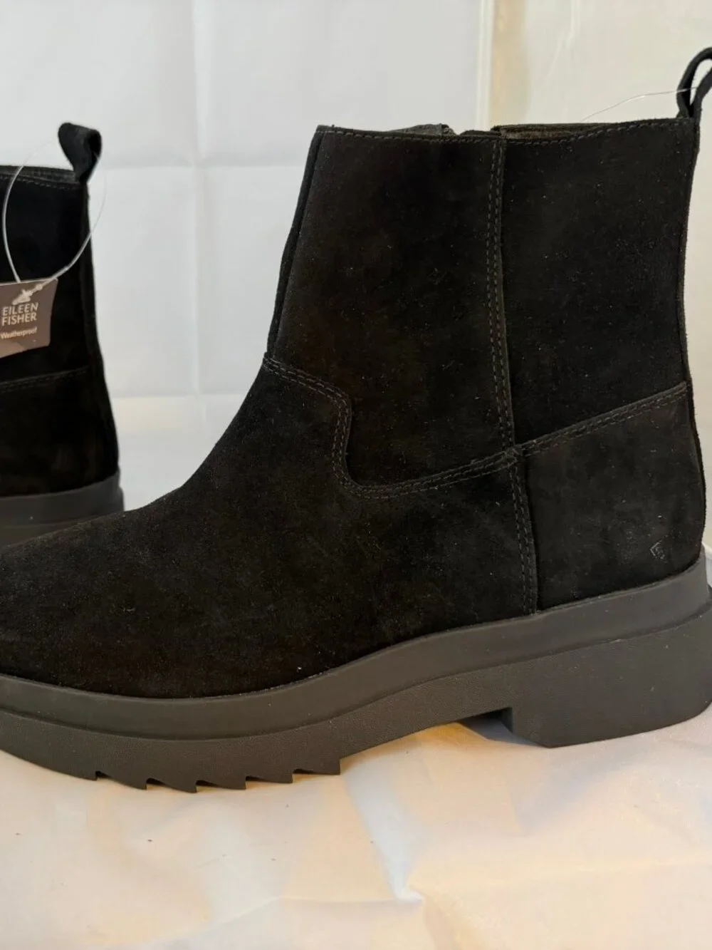 EILEEN FISHER  FLOYD WATERPROOF WINTER Boot  Black Suede  Women Size 9    NEW